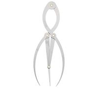 POPETPOP Règle à Sourcils Pochoir Courbe Simple en Acier Inoxydable Argentée pour Mesurer la Taille des Sourcils et Éviter L'asymétrie, Outil Précis pour Femmes