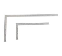 POPETPOP Règle Carrée En L En Acier Inoxydable 2 Pièces - Équerre Métallique Précise Pour Travail Du Bois Dessin Architecture Et Ingénierie - Outils Polyvalents Pour Professionnels Et Amateurs