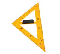 POPETPOP Règle d'enseignement Enseigner le dessin d'une équerre triangulaire magnétique 45° et 60° en plastique jaune pour démonstrations en classe sur tableau noir et tableau blanc
