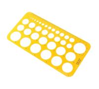 POPETPOP Règle Géométrique Circulaire Orange en Plastique, Outil de Dessin pour Architecture et Coffrage Intérieur, Modèle de Cercle pour Mesures Fractionnelles et Tracés Détaillés