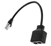 POPETPOP Répartiteur Ethernet Rj45 Haute Vitesse Mâle vers Double Femelle, Adaptateur LAN Modulaire 2 Ports, Câble Réseau Cat7 Polyvalent pour Extension et Partage Connexion Internet,