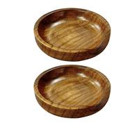 POPETPOP Repose-cuillère en Bois Rond 2 Pièces Cuisine Rustique et Professionnelle, Support Stable pour Plusieurs Ustensiles, Organise Couverts Pratique