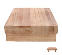 POPETPOP Repose-Pieds en Bois de Paulownia pour Adultes, Petit Tabouret Incliné Ergonomique, Marchepied Antidérapant pour Bureau et Maison, Support Confortable pour Posture Assise, Usage