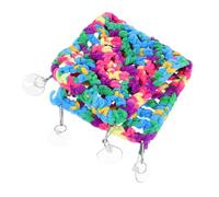 POPETPOP Reptile Hammock Fabric Bed with Suction Cups for Bearded Dragons and Small Pets Space-Saving Hanging Lizard Lounger in Natural Colors Easy to Clean and Versatile