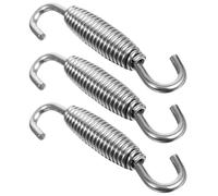 POPETPOP Ressort Pot Échappement Moto 3 Pièces Crochets Pivotants Inox 68 MM Acier pour Raccords Tuyaux Protection