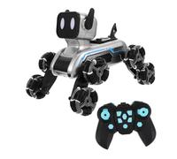 POPETPOP Robot Chien Télécommandé Programmable Roues Éducatif Interactif pour Garçon Fille Danse Transformation et Terrain Tout-Terrain Compagnon Électronique Robuste pour Intérieur et