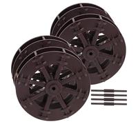 POPETPOP Roue à Eau Miniature en Plastique pour Fontaine Décorative, Jardin et Aquarium, Lot de 4 Pièces Marron, Jouet Éducatif Montessori pour Garçon et Filles, Décor Extérieur Apaisant