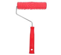 POPETPOP Rouleau à Texturer pour Cloisons Sèches en Caoutchouc Rouge, Rouleau à Peinture Manche, Relief Net, sans Bavures, pour Effet de Texture Murale et Plafond