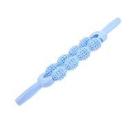 POPETPOP Rouleau de Massage Manuel pour Mollets 8 Roues Picots Bâton Portable Bleu Ciel pour Relaxation Musculaire Récupération Sportive et Yoga à Domicile Déplacement