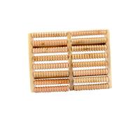 POPETPOP Rouleau De Massage Pieds En Bois 8 Rangées, Masseur à Rouleaux En Bois Naturel, Stimulation Acupuncture Plantaire, Relaxation Musculaire Et Circulation Sanguine, Usage Quotidien à Domicile