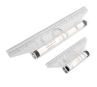 POPETPOP Rouleau de Mesure Équilibré 2 Pièces en Plastique, Règle à Roulettes pour Dessin Professionnel, Mesure d'Angles et Traçage de Cercles, Outil Multifonction pour Ingénieurs