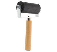 POPETPOP Rouleau en Caoutchouc Noir avec Manche en Bois Solide Facile à Tenir et Nettoyer pour Impression pour Estampage et Scrapbooking