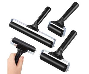 POPETPOP Rouleaux de Papier Peint en Caoutchouc 3pcs, Rouleaux de Frappe Légers pour Décoration Maison et Travaux Manuels, Application Uniforme de Peinture ou Encre