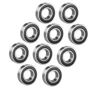 POPETPOP Roulement à Billes 6003rs en Acier Inoxydable, Simple Rangée Double Joint Caoutchouc, Haute Performance et Faible Entretien pour Micro Moteurs, Dimensions 17x35x10 Mm