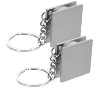 POPETPOP Ruban à Mesurer Compact 1 Mètre en Métal Anneau Porte-Clés, Lot de 2 pour Mesure Précise en Intérieur et Extérieur