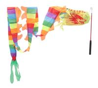 POPETPOP Ruban de Danse Dragon 3 M Baguette 45 CM en Ruban Léger et Flexible Accessoire Gymnastique Rythmique pour Garçon et Filles Fournitures Jonglerie et Spectacle Couleur Aléatoire