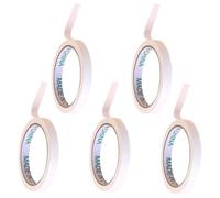 POPETPOP Ruban de Masquage en Papier Blanc 18 Mm X 20 M, 5 Rouleaux pour Loisirs Créatifs et Fournitures Pédagogiques, Adhésif Amovible pour Peinture, Bricolage et Décoration Temporaire