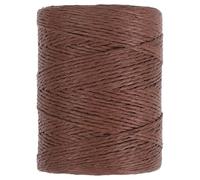 POPETPOP Ruban de Raphia en Papier Kraft 300M Ficelle Naturelle Double Brin Couleur Café Foncé pour Loisirs Créatifs Emballage Présent Décoration de Fleur Confection Chapeaux et