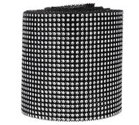 POPETPOP Ruban de Strass Scintillant Noir pour Bricolage, Rouleau de 10 Mètres Finition Délicate, Facile à Installer, pour Décoration de Jardin ou Bureau