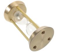 POPETPOP Sablier Métallique à Remplir 10 CM, Mini Sablier Vintage en Verre Transparent, Minuterie Décorative pour Bureau, Maison et Cérémonie, Objet Créatif à Monter Soi-Même