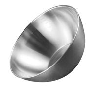 POPETPOP Saladier Épais 19 CM en Acier Inoxydable, Bol Mélangeur Fond Plat Robuste, Bol Multifonction Cuisine Extérieure et Conservation Alimentaire