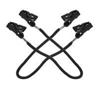 POPETPOP Sangle de Lunettes Noire en Polyester et Plastique, Clip Coupe-Vent Multifonction pour Casquettes, Course et L'usage Quotidien, Lot de 2 Pièces