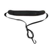 POPETPOP Sangle de Saxophone Réglable Douce et Confortable, Ne Raye Pas L'instrument en Cuir et Nylon Noir pour Saxophone Alto et Clarinette