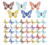 POPETPOP sans Bavure Forme pour Décoration DIY Lot de 100 Boutons en Bois Style Cartoon, pour Scrapbooking et Tricot