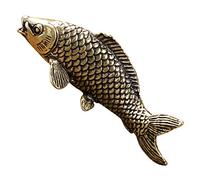 POPETPOP Sculpture de Carpe Feng Shui en Métal Doré Statue de Poisson Décorative pour Maison et Bureau Ornement Léger et Portable Décoration Intérieure Contemporaine Présent Artistique