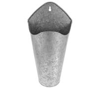 POPETPOP Seau à Fleurs Mural en Métal Rustique Poignées en Corde, Jardinière Suspendue Pratique et Gain de Place pour Décoration Intérieure, pour Plantes Vertes et Fleurs Séchées