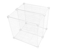 POPETPOP Séparateur de Congélateur Métallique Ajustable 37X37X36 CM Étagère de Rangement Multifonction pour Congélateur Coffre et Vertical Organiseur D’Espace pour Fruits de Mer et