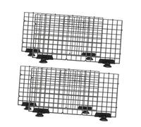 POPETPOP Séparateurs pour Aquarium en Maille Plastique Noir Petit Format Lot de 4 Sets de Panneaux de Séparation avec 8 Clips Grille Filtrante pour Fond D’Aquarium Séparation pour