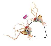 POPETPOP Serrage-Tête de Noël de Branche de Cerf Bandeau Décoratif Festif en Matériau Solide Accessoire Cheveux pour Fêtes Costumées Carnaval et Soirées Masquées Couleur Aléatoire