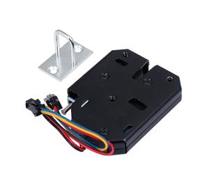POPETPOP Serrure Électromagnétique Serrure D'armoire 12v 2a Noire en Acier au Carbone, Réglable, Antivol, pour Portes D'armoire et Contrôle D'accès