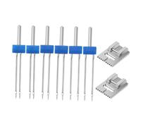 POPETPOP Set Aiguilles Doubles Pour Machine à Coudre Domestique Multi-fonctions Avec Léger Et Compact Avec Pied Presseur Professionnel Et Boîte Cadeau Accessoire Couture Polyvalent