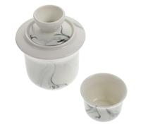 POPETPOP Set Classique de Chauffe Saké Céramique avec Tasse à Boire Design Chinois Traditionnel pour Maison Restaurant et