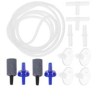 POPETPOP Set D'accessoires pour Aquarium Pierres à Air en Abs, Raccords d'air à Trois Voies, Installation Facile pour Aquarium et Réservoirs D'oxygénation Améliorée