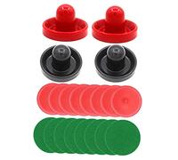 POPETPOP Set de 20 Accessoires pour Hockey de Table en Plastique Comprenant Palets et Raquettes Compatible Table Air Hockey à Domicile