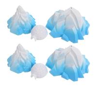 POPETPOP Set de 6 Modèles D'icebergs Miniatures en PVC et Écume, Décoration Réaliste pour Aquarium et Étagères, Résistant la Déformation Thème Arctique Unique