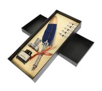 POPETPOP Set de Calligraphie Vintage Stylo-plume en Acier et Plume Délicate, Pratique pour Entraînement Calligraphique, Style Rétro Élégant pour Écriture Artistique