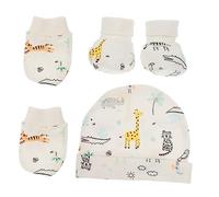 POPETPOP Set de Garçon Fille Protection Rayures Bonnet Moufles et Chaussettes Accessoires et Durables pour Né Naissance