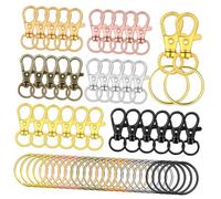 POPETPOP Set de Mousquetons Rotatifs Alliage Multicolores Fermoirs DIY pour Porte Clés Accessoires de Réparation et Décoration de Valise et Facile à Utiliser