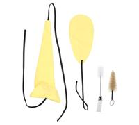 POPETPOP Set de Nettoyage pour Saxophone Chiffon en Daim Double Couche et Écouvillon pour Saxophone Soprano, Accessoires sans Rayures pour Prolonger la Durée de Vie de L'instrument