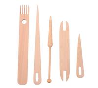 POPETPOP Set de Outils Bois pour Métier à Tisser Aiguilles et Peigne Lisse Kit Portable pour Tricot et Tissage de Tapisseries et Accessoires Artisanaux