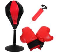 POPETPOP Set de Punching Ball de Bureau avec Gants de Boxe Garçon Fille et Gonfleur Manuel Stress pour Renforcement Physique et Détente Accessoires Couleur Aléatoire