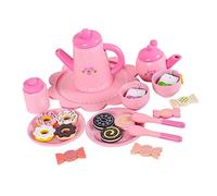POPETPOP Set de Service à Thé Garçon Fille Rose Kit Dinette Cuisine de Tableware Simulation Alimentaire Éducatif pour Filles et Garçons Développement Motricité Fine et Imagination