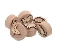 POPETPOP Set de Tampons Bois pour Garçon Fille Ensemble de Tampons Animaux Mignons pour Argile à Séchage à Air Éducatif pour Tout-Petits Activité Créative pour Fête et École
