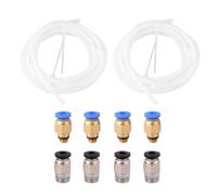 POPETPOP Set de Tubes Ptfe et Raccords Rapides Imprimante Connecteurs Pneumatiques Résistants Chaleur Accessoires Compatibles Filament et Raccordement Rapide