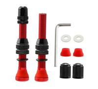 POPETPOP Set de Valves de Pneus Tubeless Alliage Aluminium pour de Montagne et Route Remplacement Étanche Tige Métallique Résistante Corrosion Accessoires