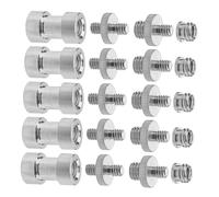 POPETPOP Set de Vis Adaptateurs Métalliques pour Appareils Photo et Supports Convertisseur Fileté Robuste et Argent